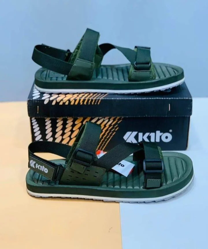 Men's Elastic Fibre Sports Sandals, Green FM