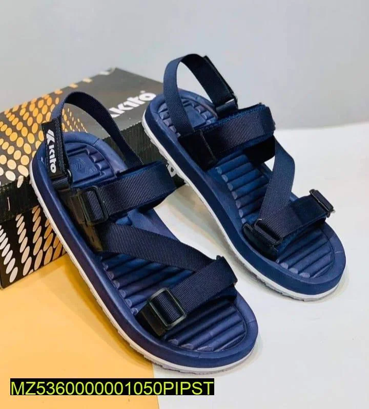 Men's Elastic Fibre Sports Sandals, Blue FM