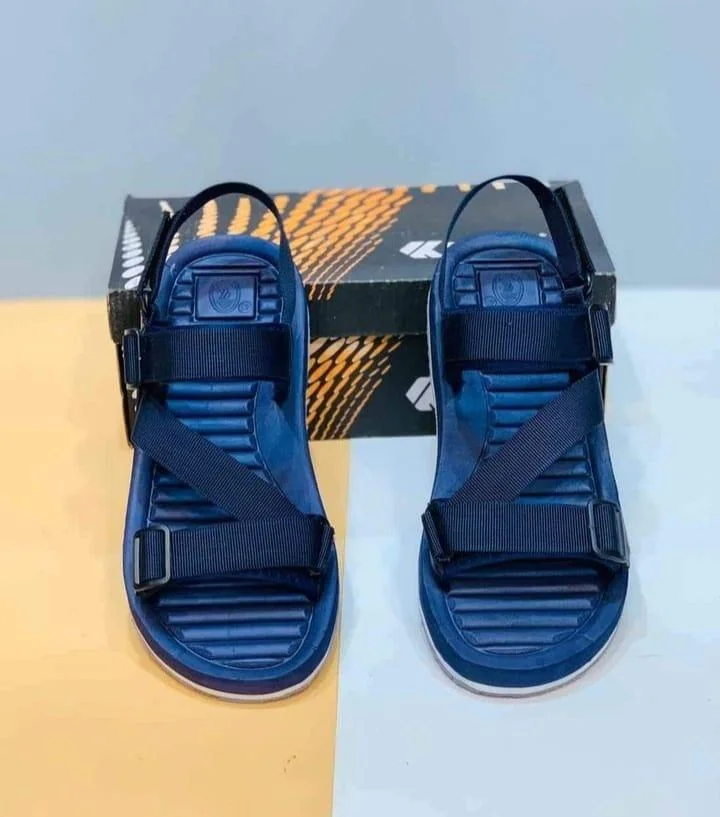 Men's Elastic Fibre Sports Sandals, Blue FM