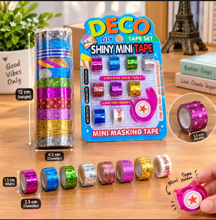  Mini Glitter Tape Set with Mini Dispenser Gift Sets