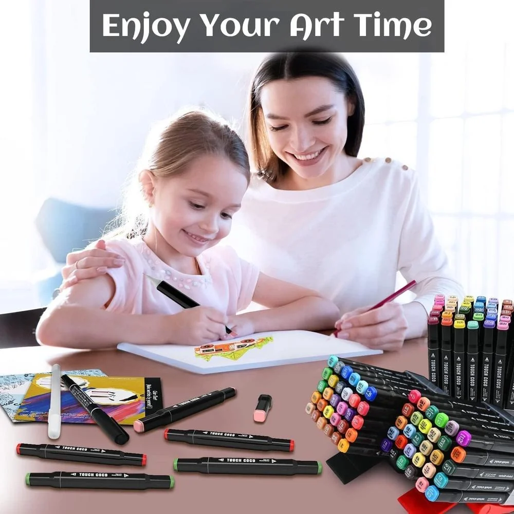 48-Piece Sketch Markers Set for Kids & Artists