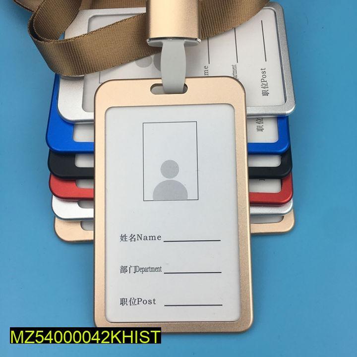 Golden Vertical Aluminum Badge Holder for ID Cards