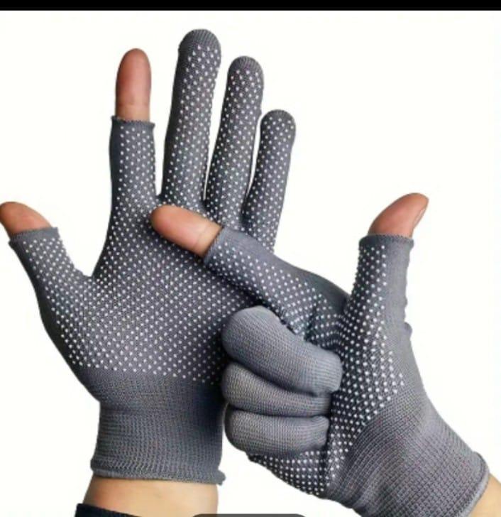 2 Pcs Blended Textured Fingerless Gloves 1