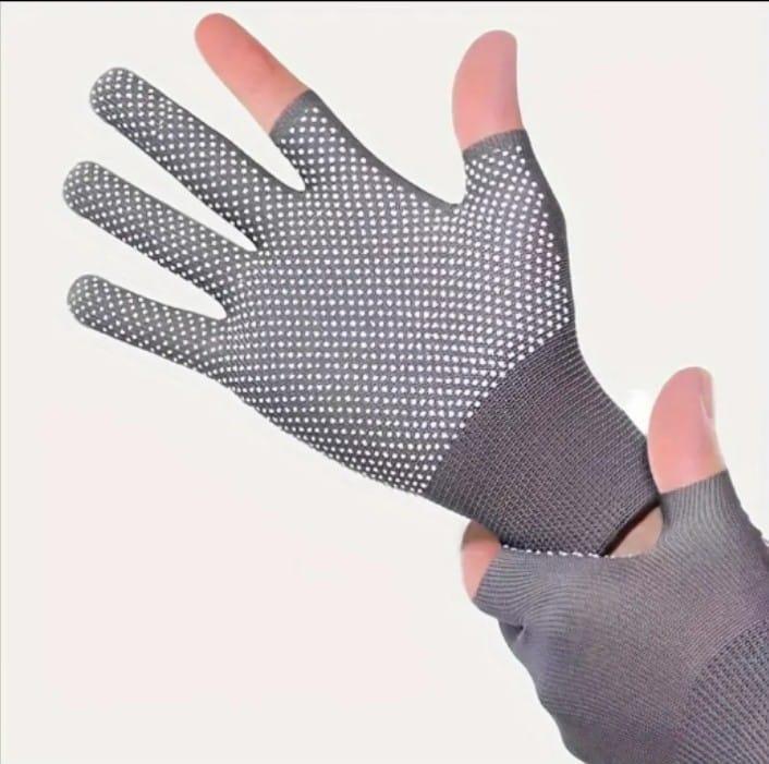 2 Pcs Blended Textured Fingerless Gloves 1