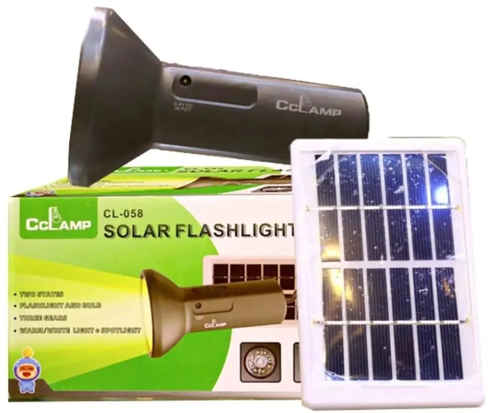 Solar Flashlight CL-058 Rechargeable Outdoor Camping Lantern