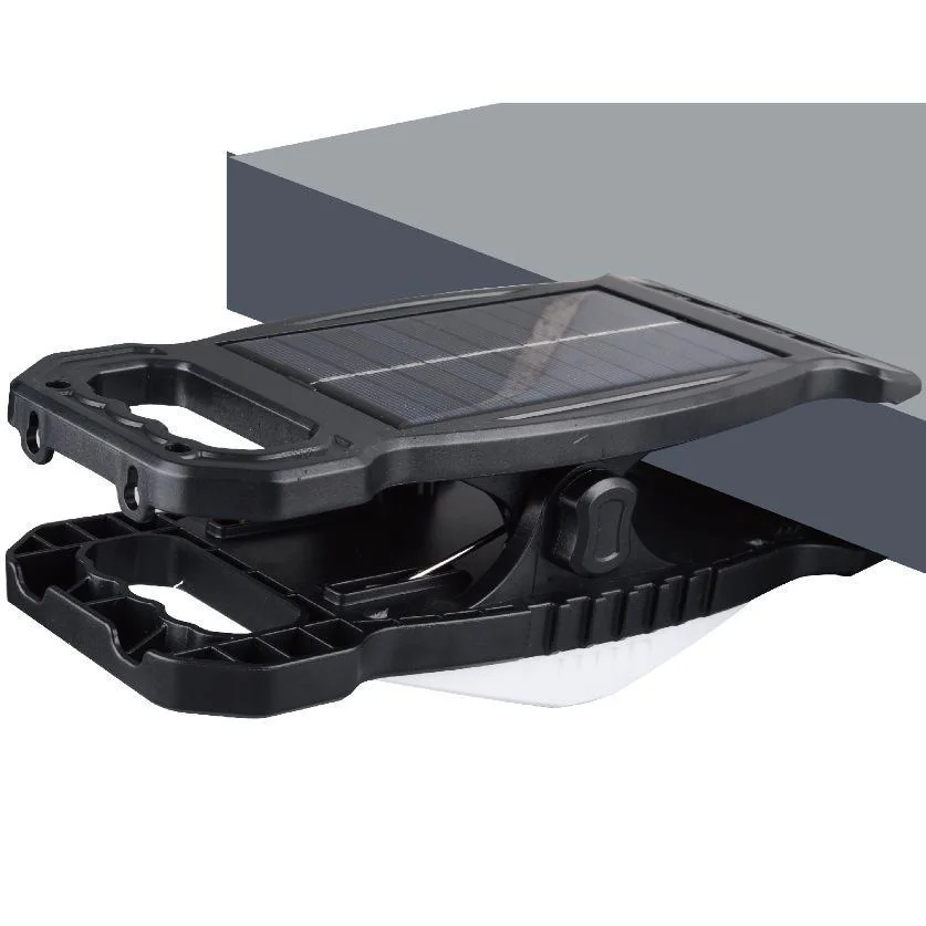 Solar Flame Light with Motion Sensor, Rechargeable, Black