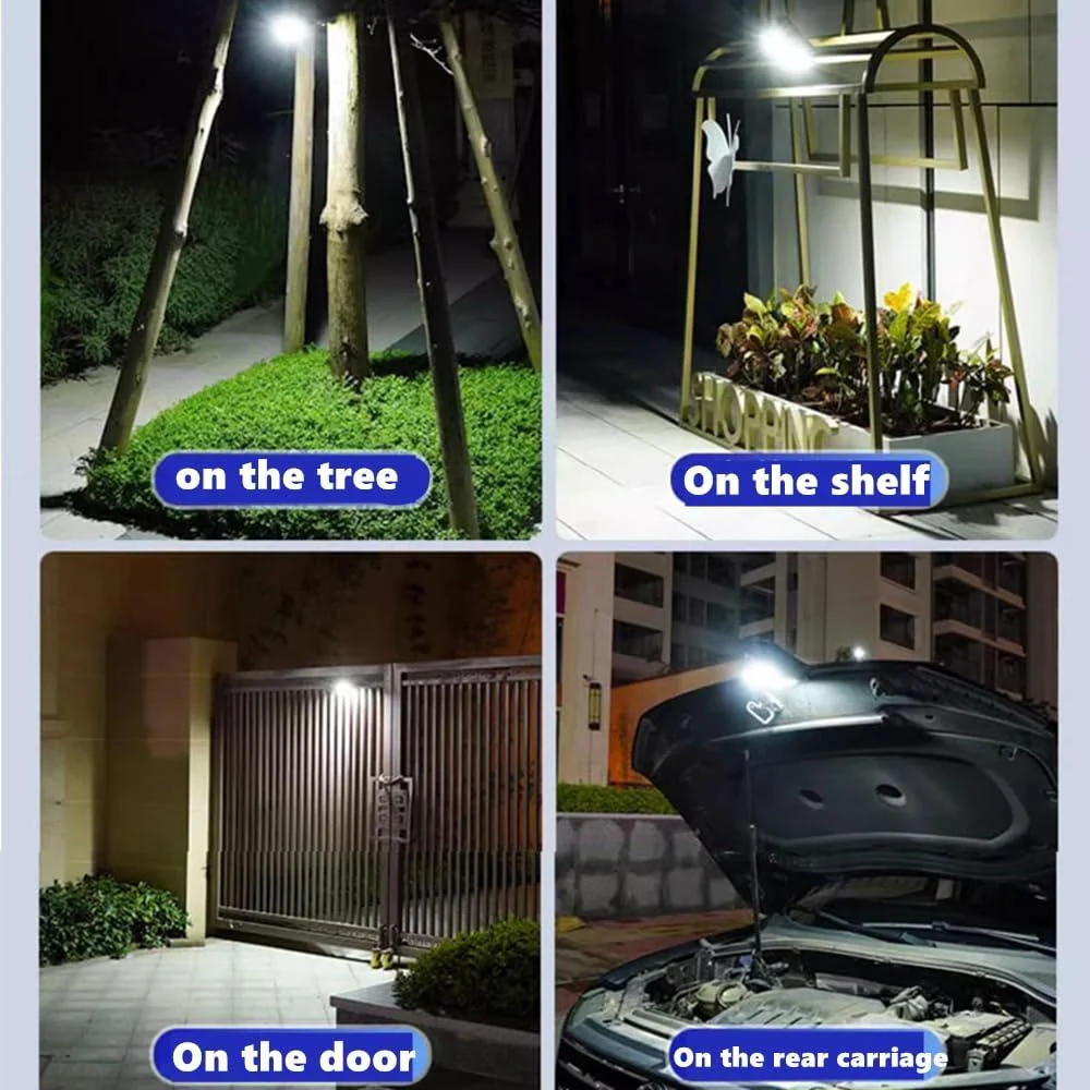 Solar Flame Light with Motion Sensor, Rechargeable, Black