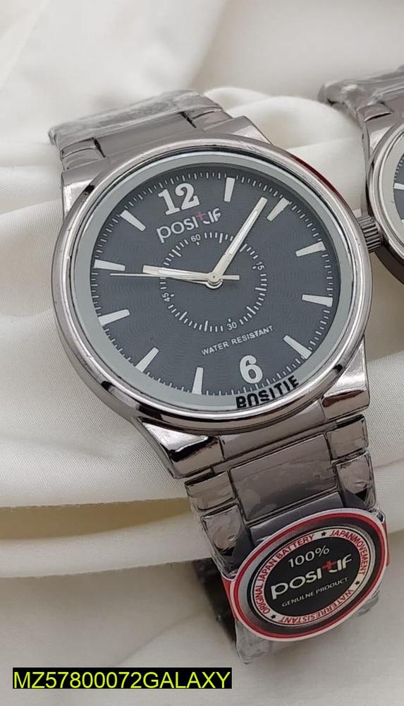 Couple Stainless Steel Analog Watches Water Resistant