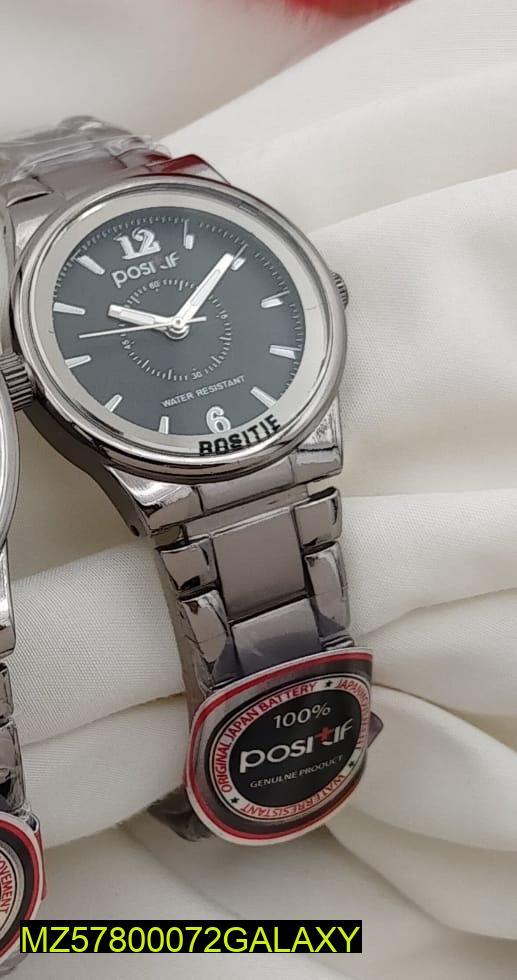 Couple Stainless Steel Analog Watches Water Resistant