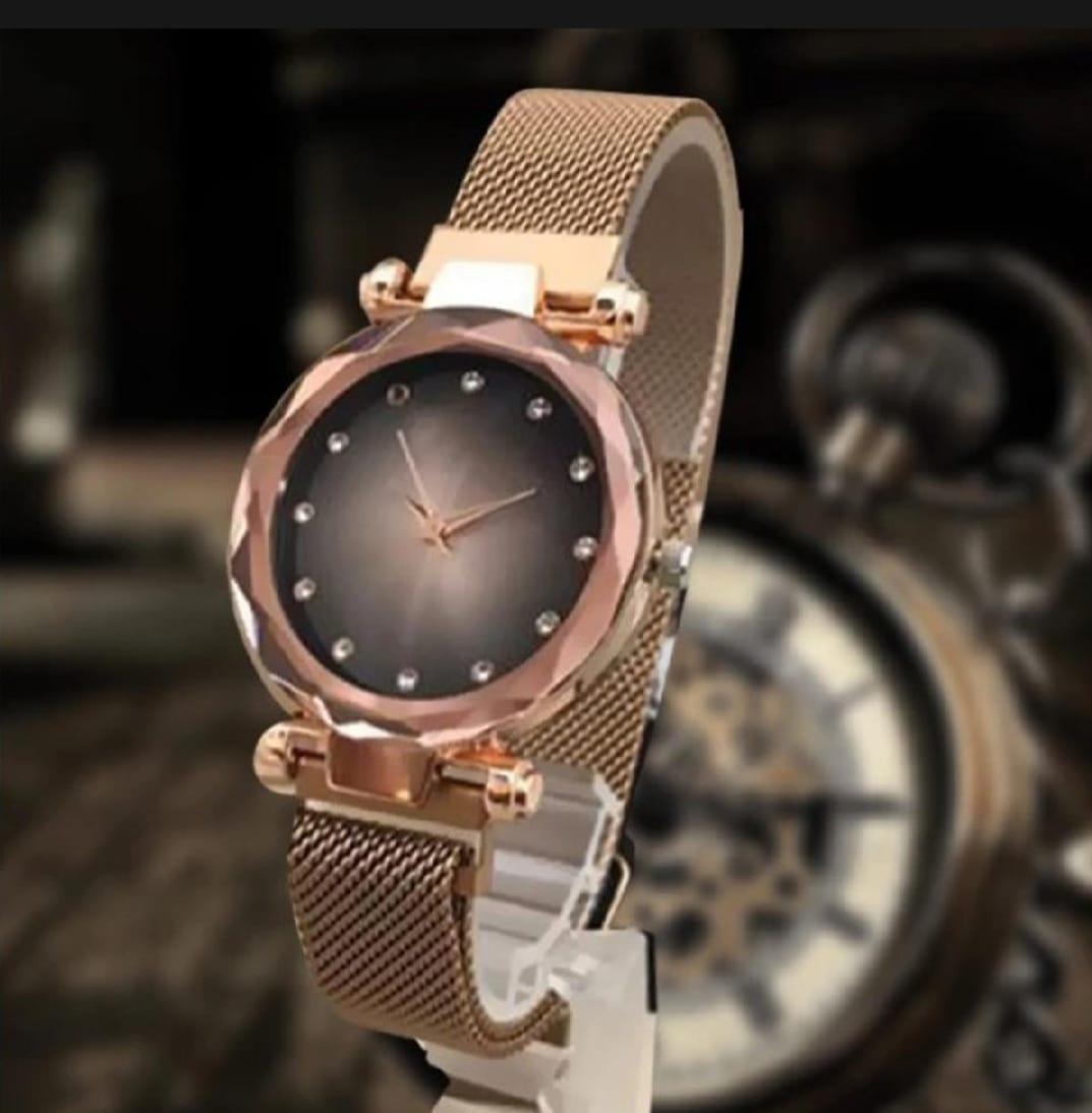 Stylish Starry Sky Watch for Women Stainless Steel