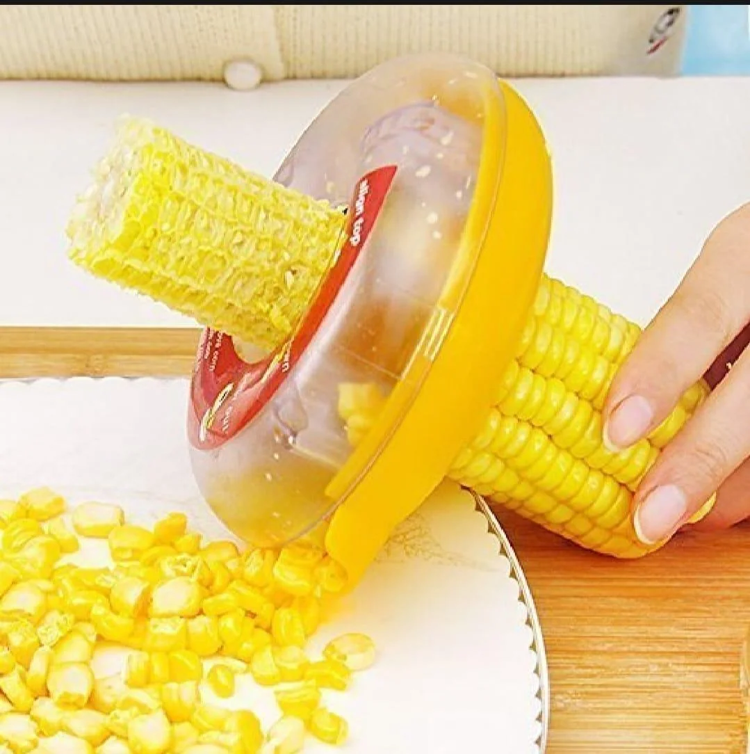 Orange Corn Kerneler Tool One Step Cutter BPA Free
