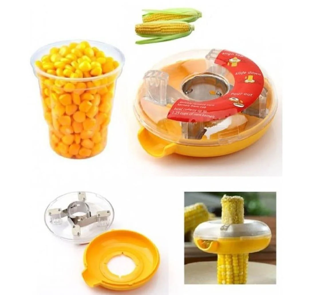 Orange Corn Kerneler Tool One Step Cutter BPA Free