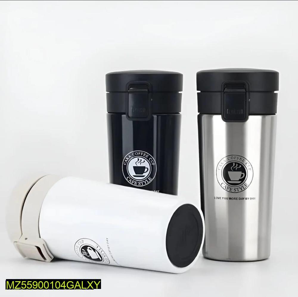 Vacuum Insulated Travel Mug 380ml Stainless Steel Black Silver White