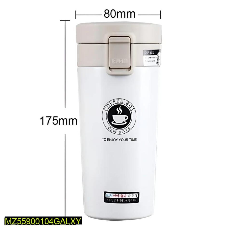 Vacuum Insulated Travel Mug 380ml Stainless Steel Black Silver White
