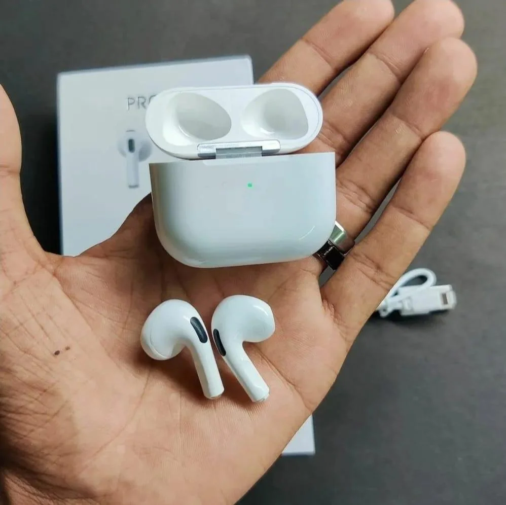 White Bluetooth 5 Airpods Pro 6S with Super Bass & Smart Touch