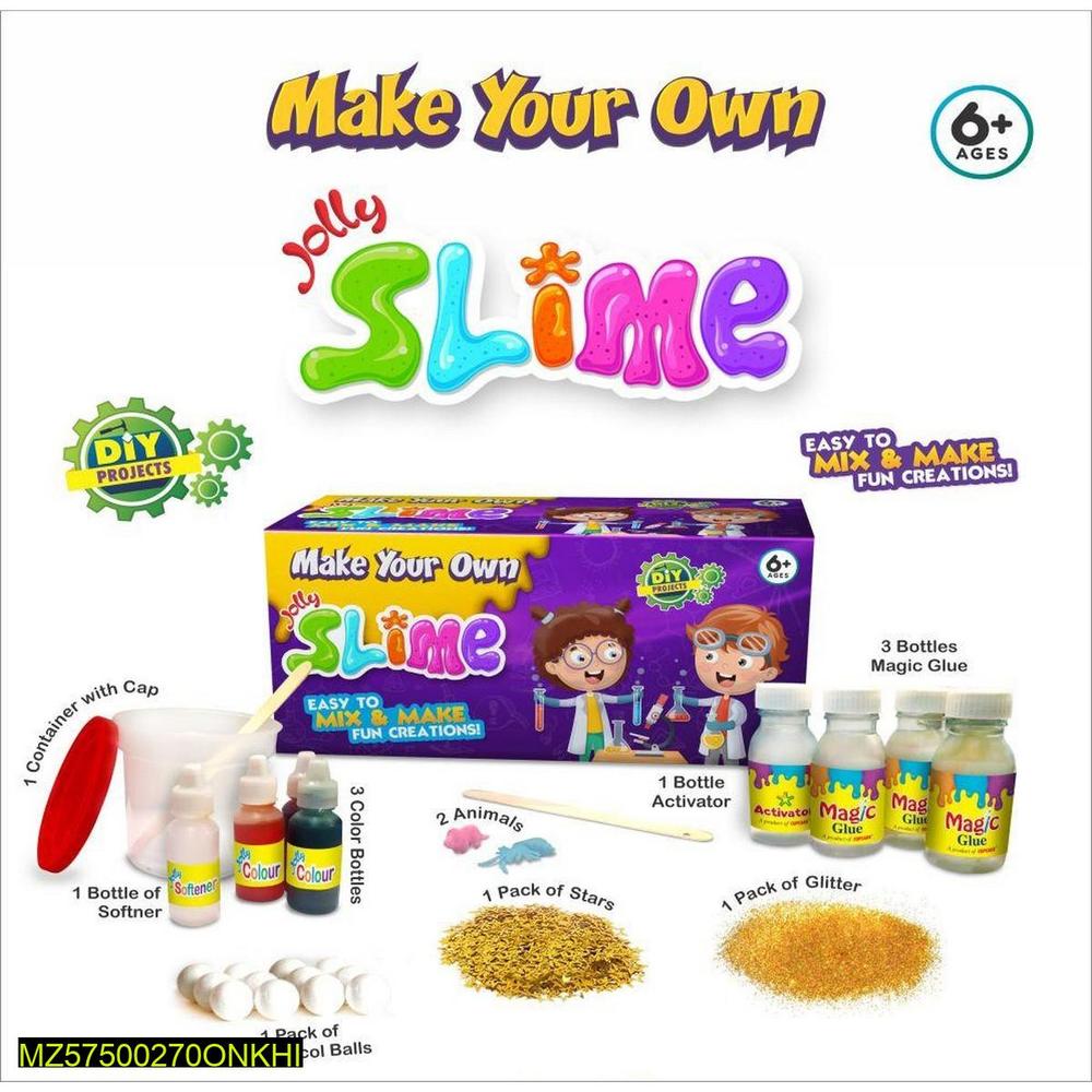 Kids Slime Kit with Glitter & Magic Glue for Ages 6+