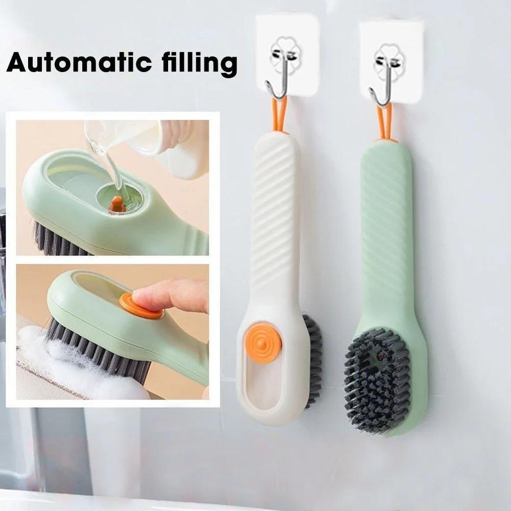 4pcs Multifunctional Brush With Soap Dispenser