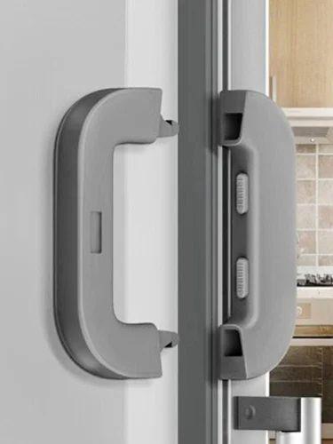 Self-Adhesive Fridge Lock Grey ABS Plastic 1 Pc