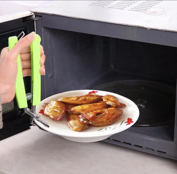 Stainless Steel Gripper Clip Green Kitchen Safety