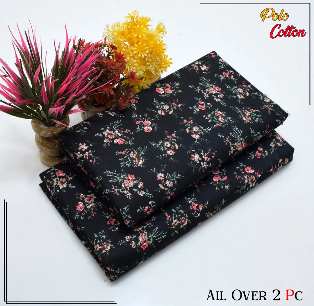 2 Pcs Women's Unstitched 3-D Block Printed Suit
