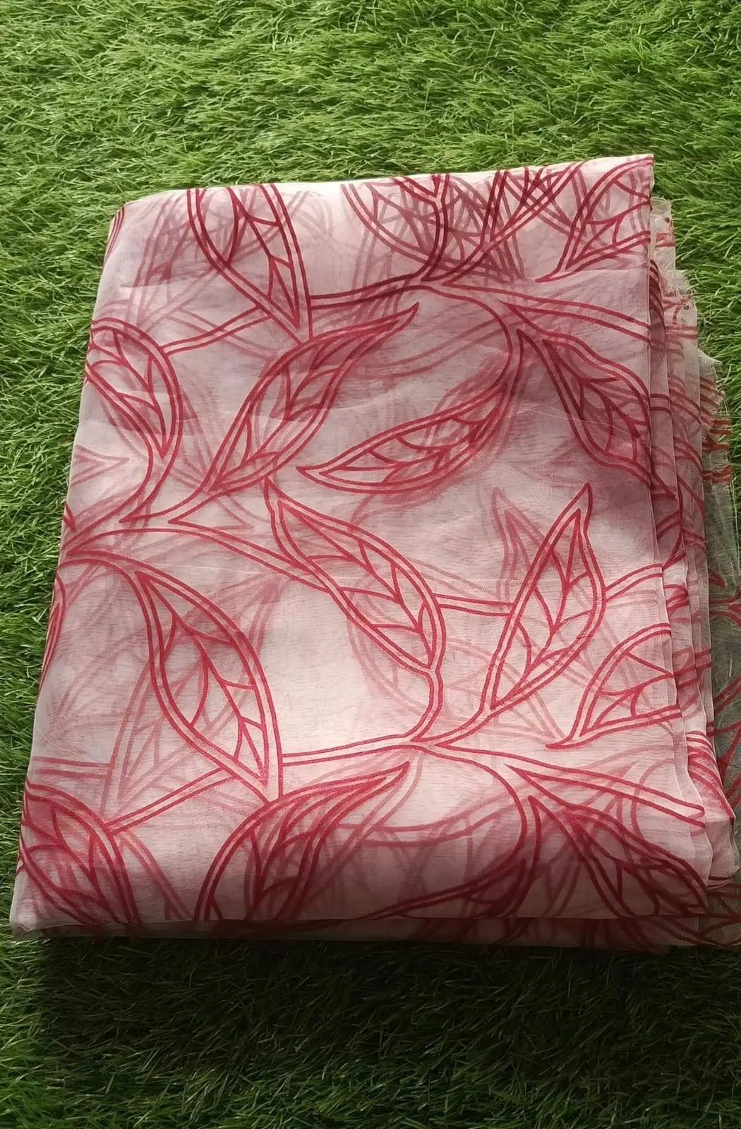1 Pc Women's Unstitched 3-D Block Printed Shirt