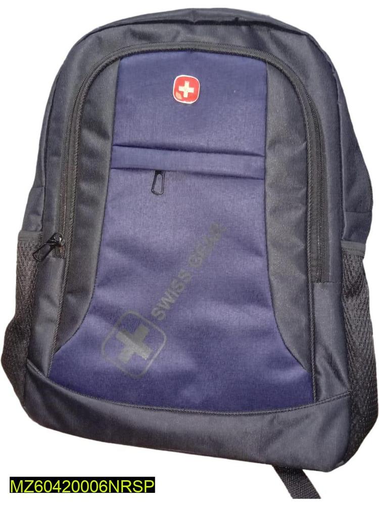 Navy Blue Laptop Bag with Swiss Gear Logo, Durable Nylon, 15" PC Fit