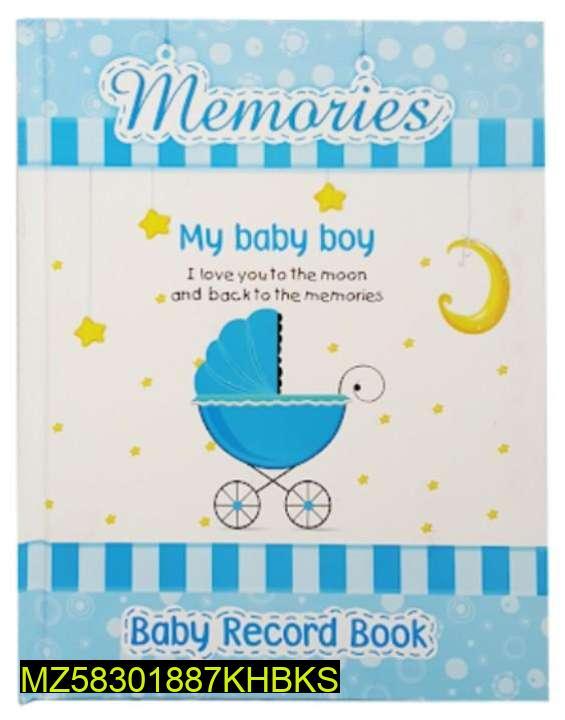 Baby Record Book Blue Yellow Design for New Parents