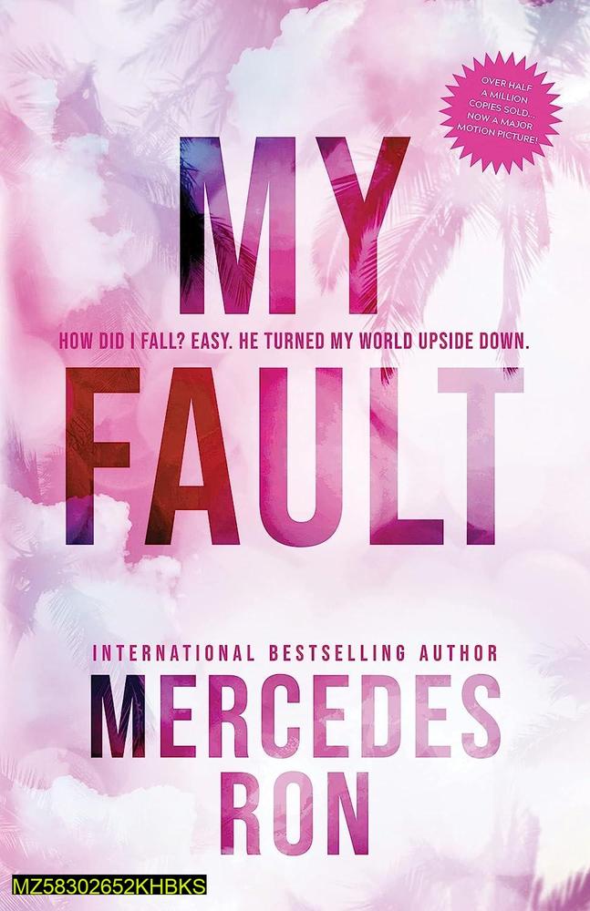 My Fault Novel by Mercedes Ron A5 Paperback Pink Cover