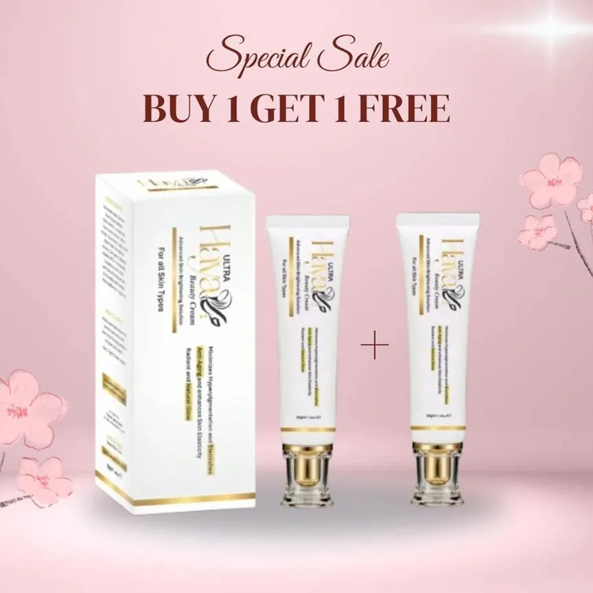 Haya Whitening Cream Tube Pack of 2 for Radiant Skin
