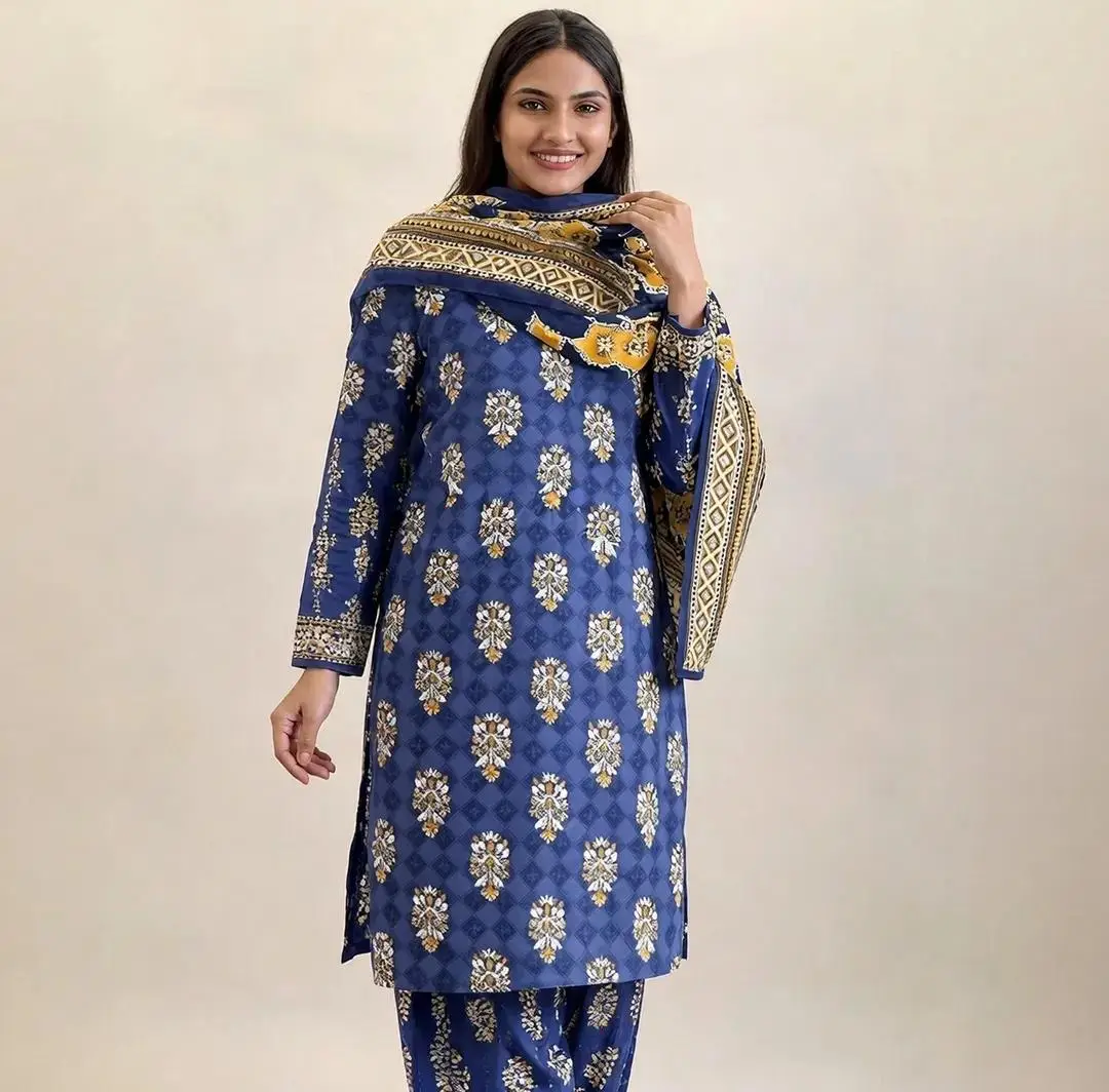Women's Unstitched 3.Pc Digital Print Suit