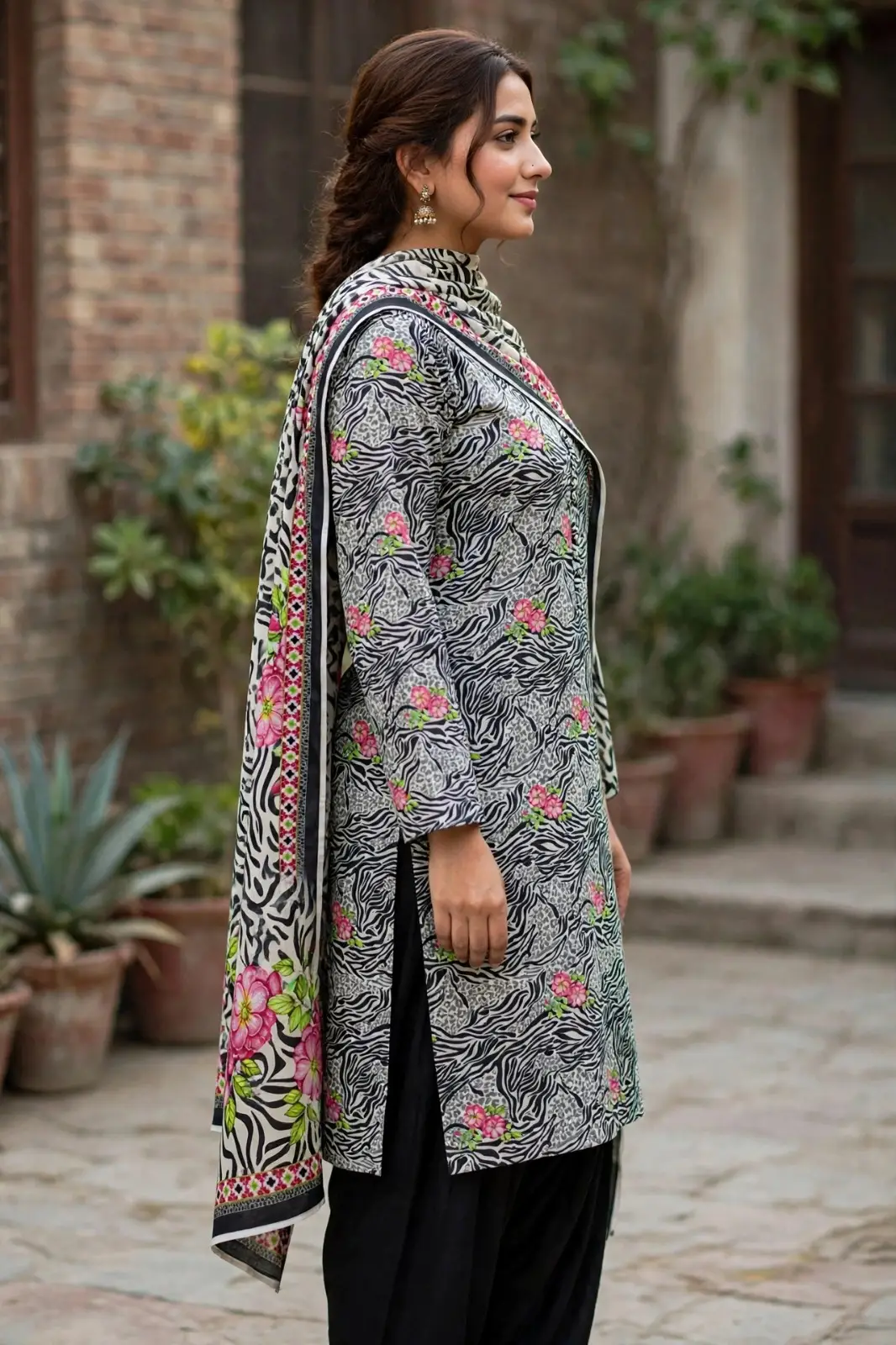 Stylish Lawn 3 Pcs Women's Unstitched Digital Print Suit