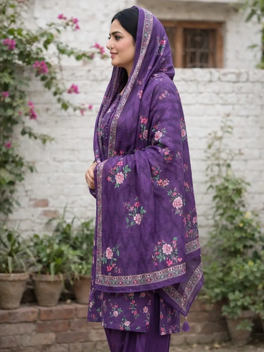 Stylish Lawn 3 Pcs Women's Unstitched Digital Print Suit