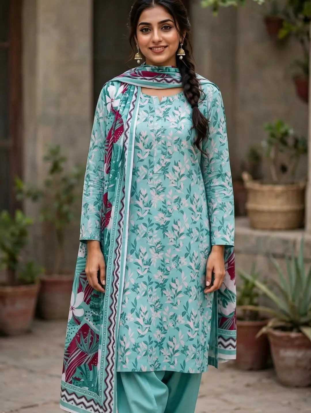 Stylish Lawn 3 Pcs Women's Unstitched Digital Print Suit
