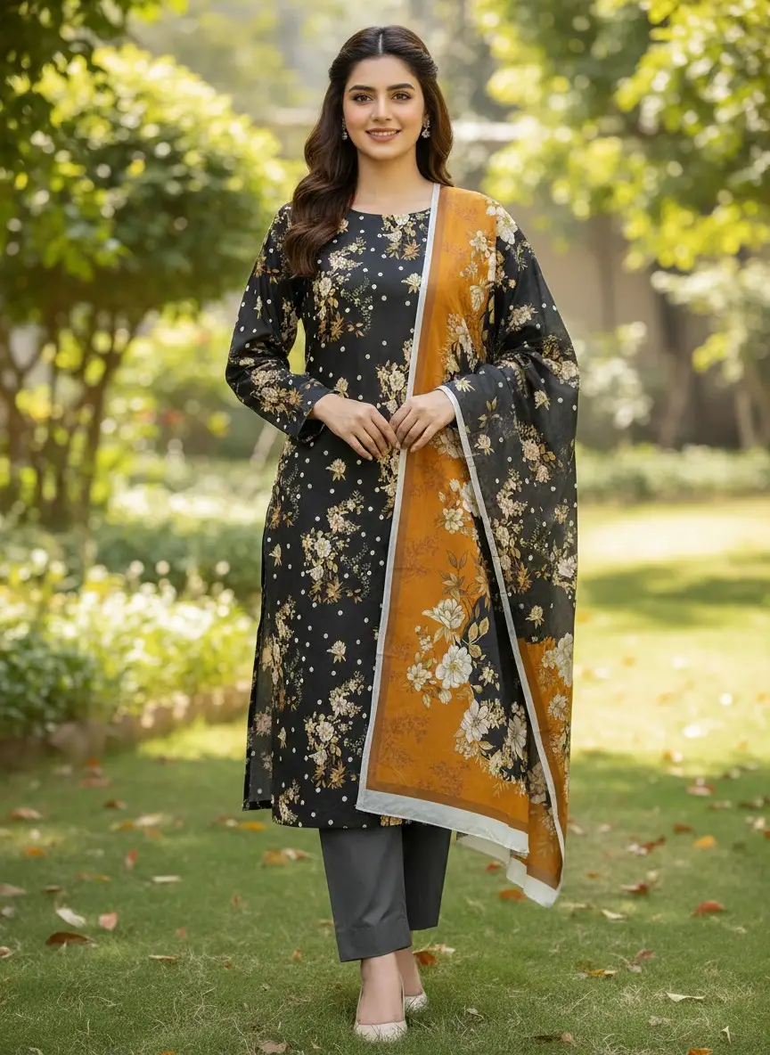 Stylish Lawn 3 Pcs Women's Unstitched Digital Print Suit