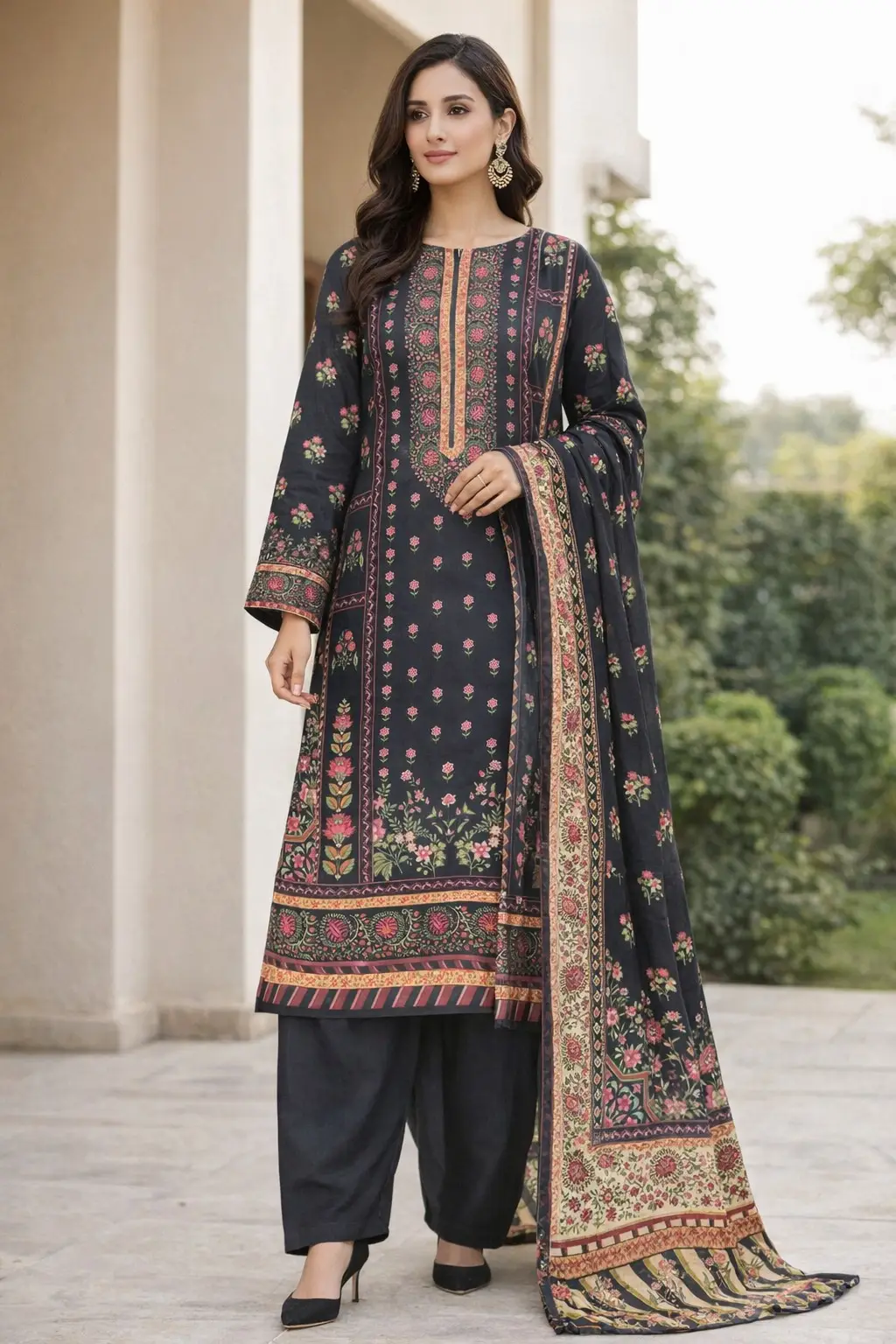 Stylish Lawn 3 Pcs Women's Unstitched Digital Print Suit