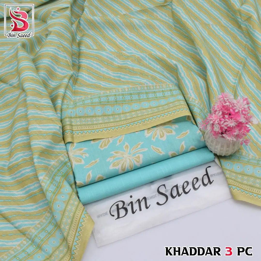 Elegant 3 Pcs khaddar Women's Unstitched Digital Print Suit