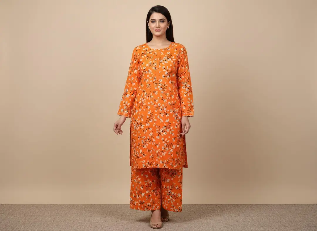 2 Pcs Women's Unstitched Printed Suit