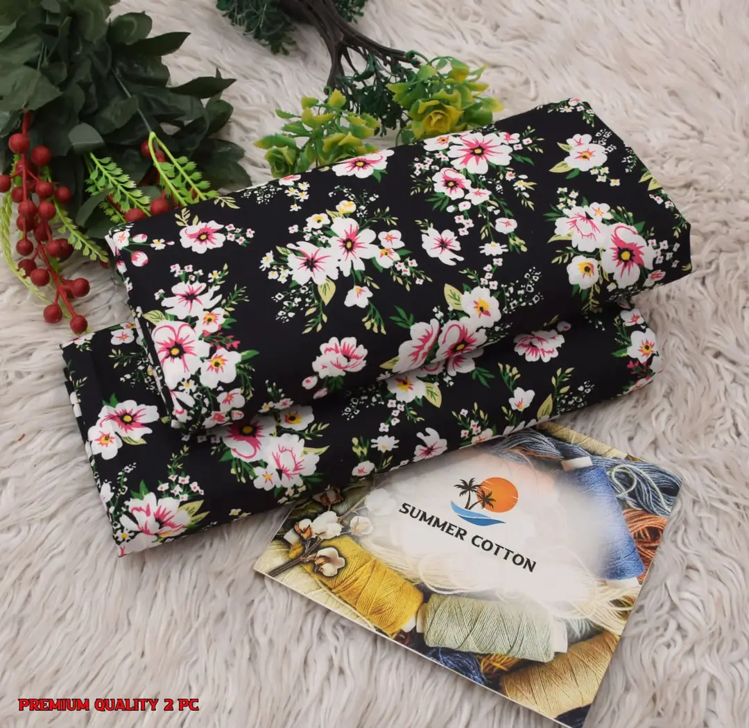 2 Pcs Women's Unstitched Printed Suit