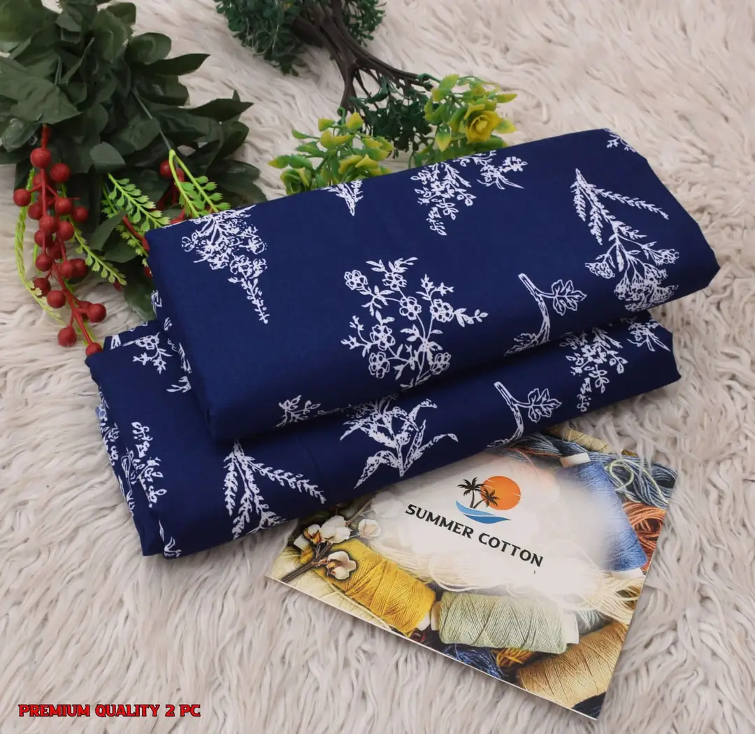 2 Pcs Women's Unstitched Printed Suit