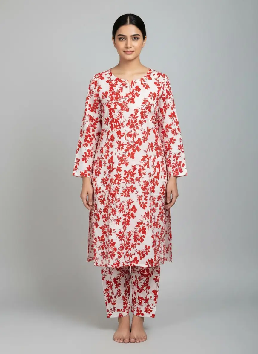2 Pcs Women's Unstitched Printed Suit