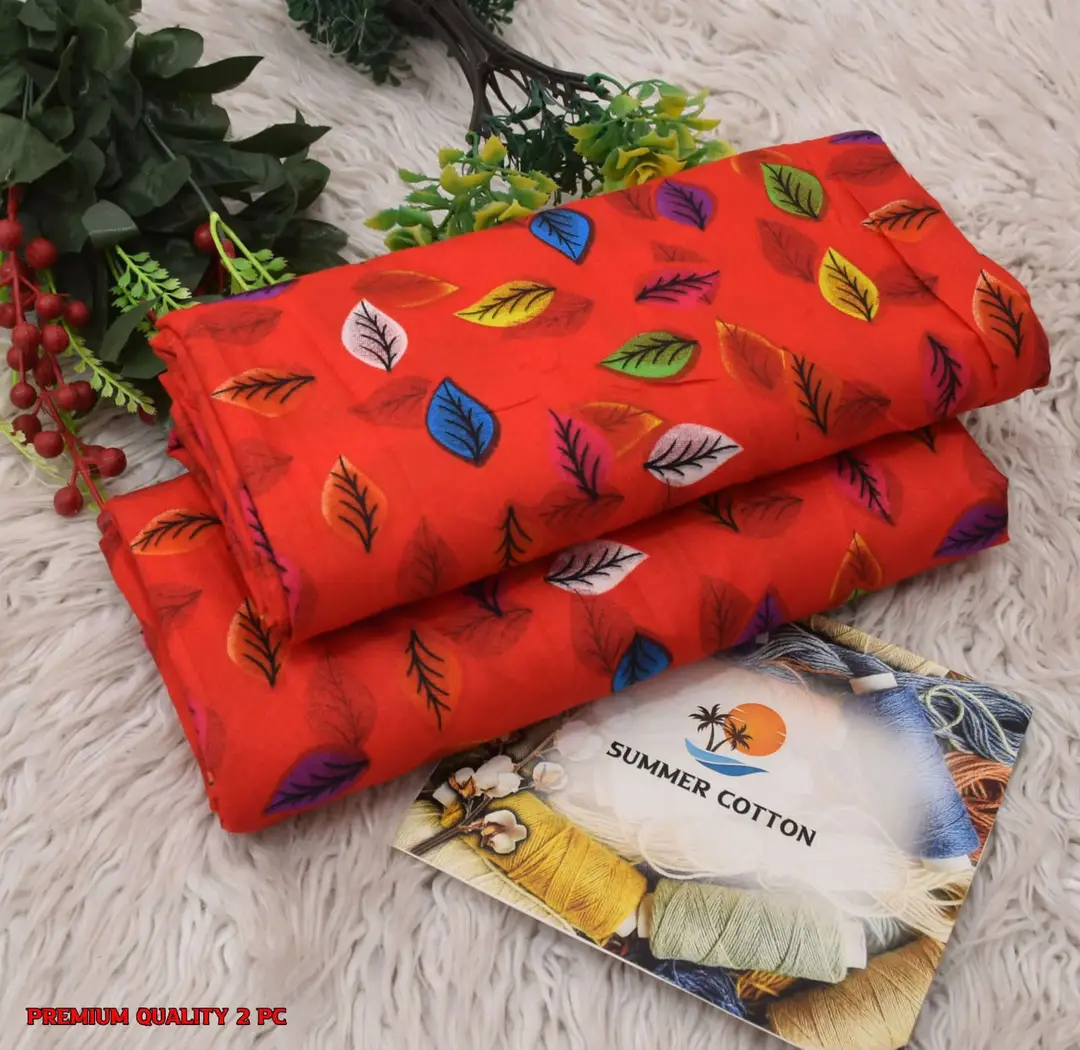 2 Pcs Women's Unstitched Printed Suit