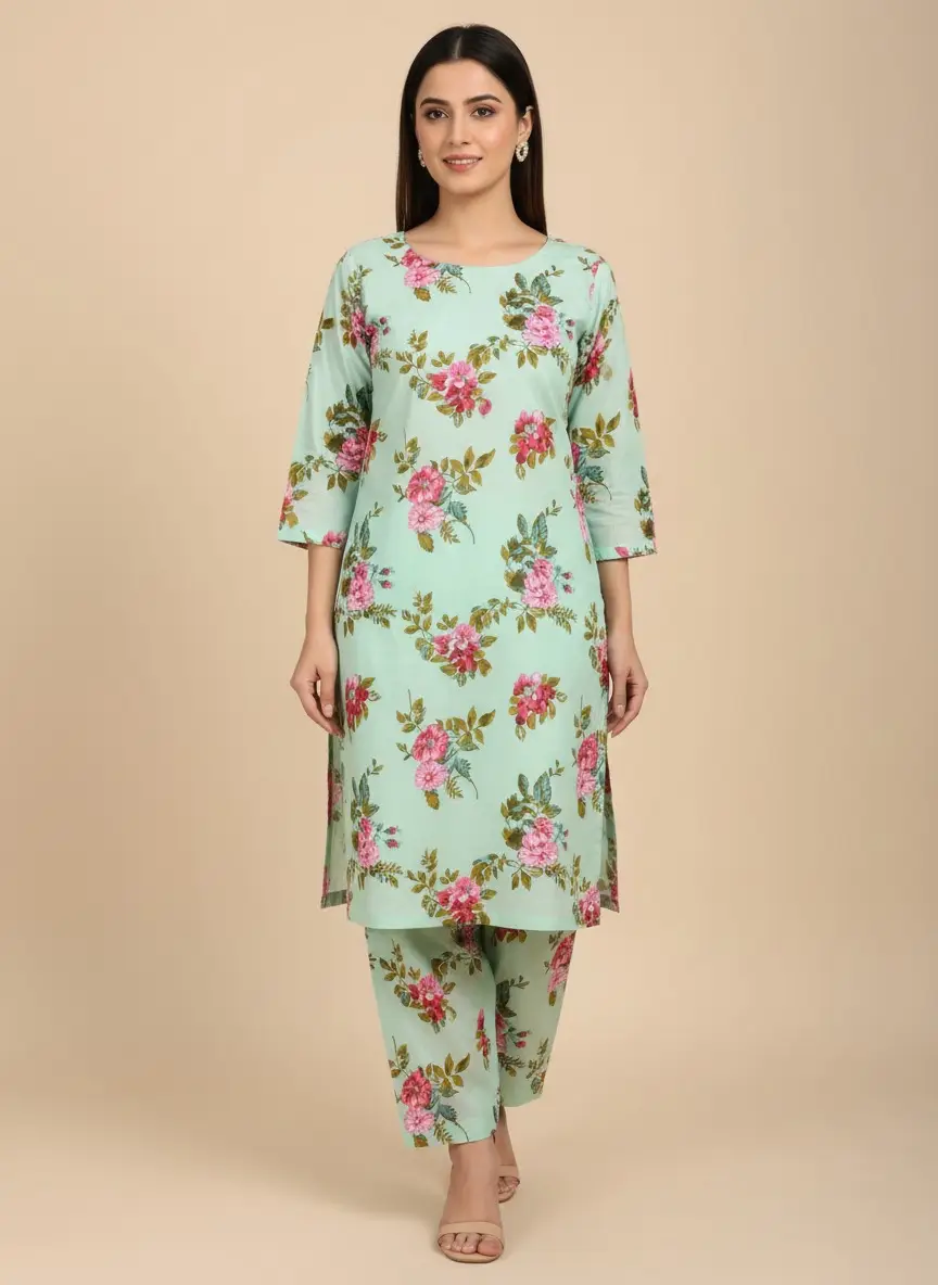 2 Pcs Women's Unstitched Printed Suit