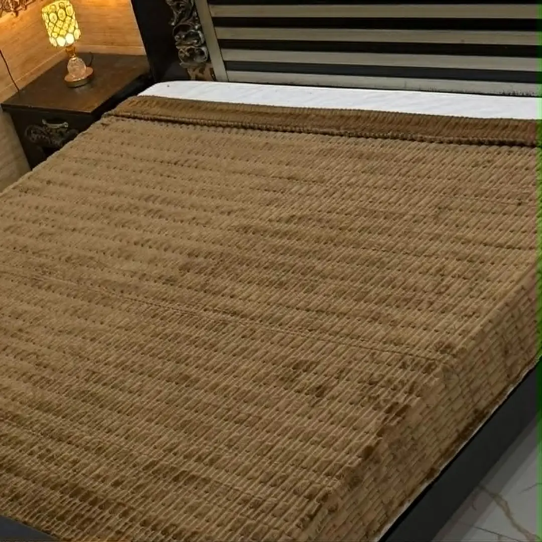 Elegant Plush Embossed Bubble Double Bed Blanket