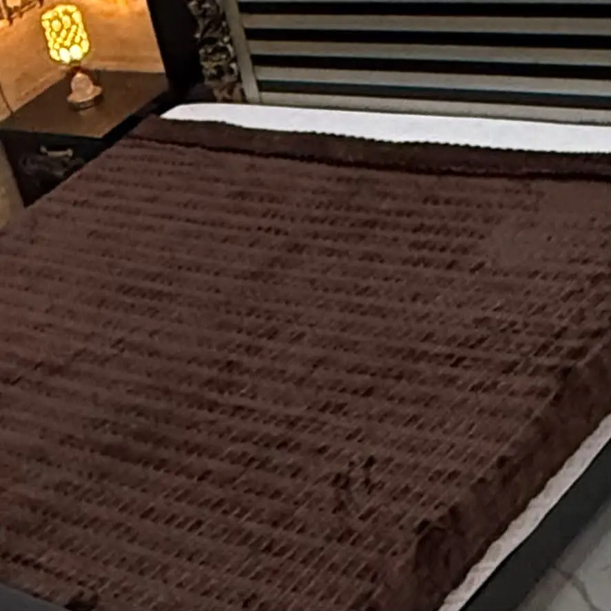 Elegant Plush Embossed Bubble Double Bed Blanket