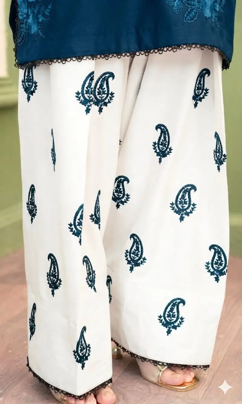3 Pcs Women's Unstitched Embroidered Suit