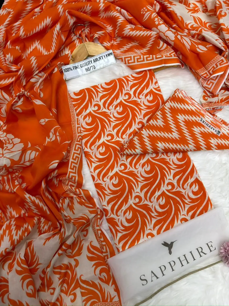 3 Pcs Women's Unstitched Digital Print Suit