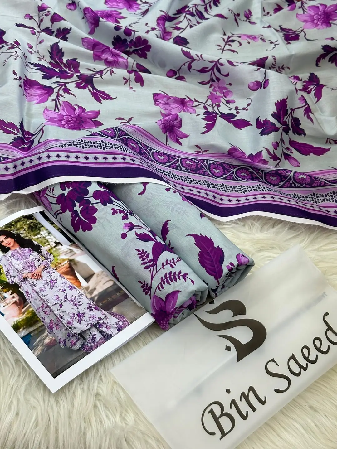 3 Pcs Women's Unstitched Digital Print Suit