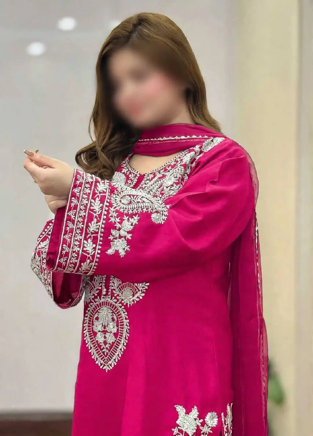 3 Pcs Women's Unstitched Embroidered Suit
