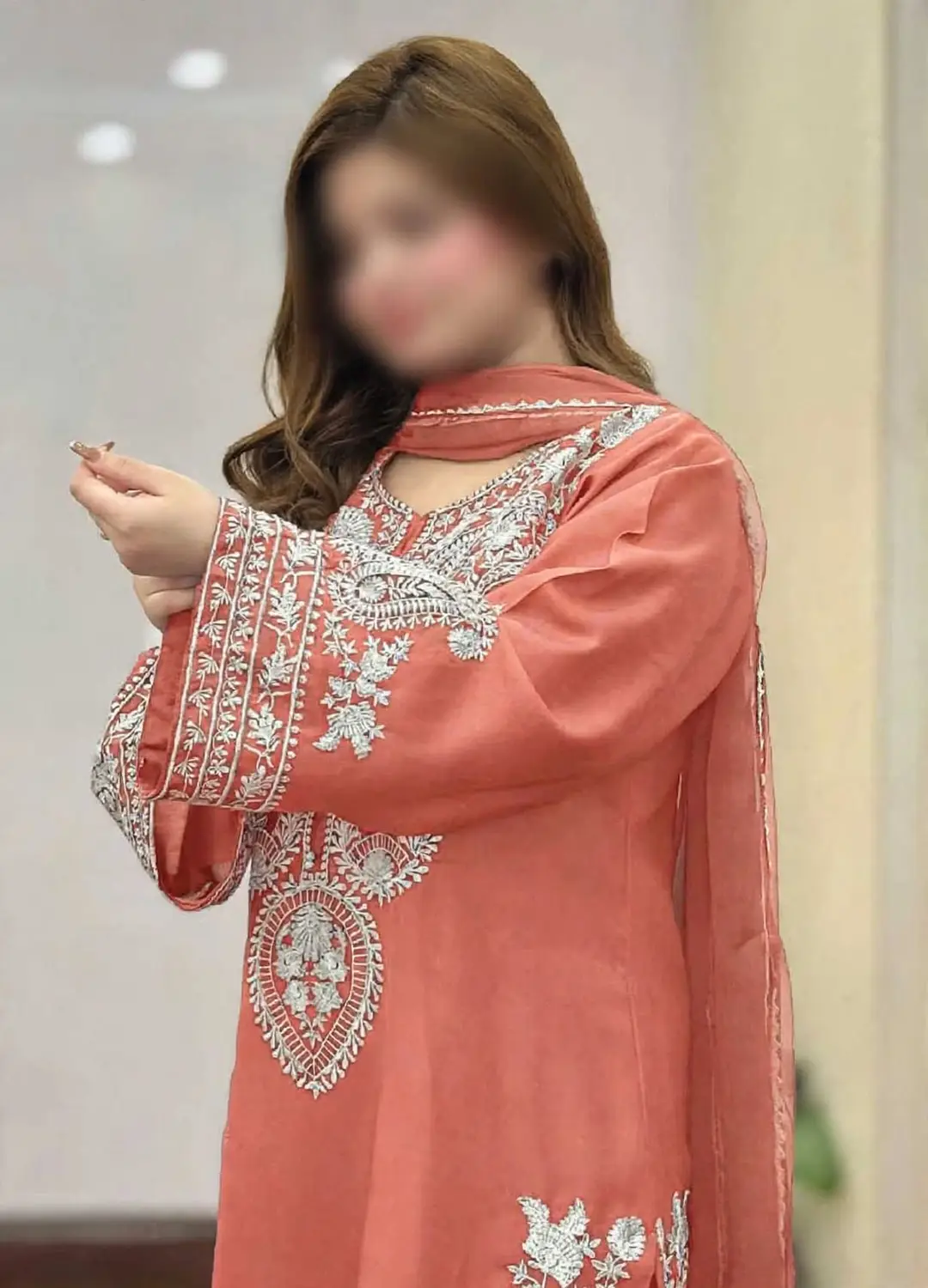 3 Pcs Women's Unstitched Embroidered Suit