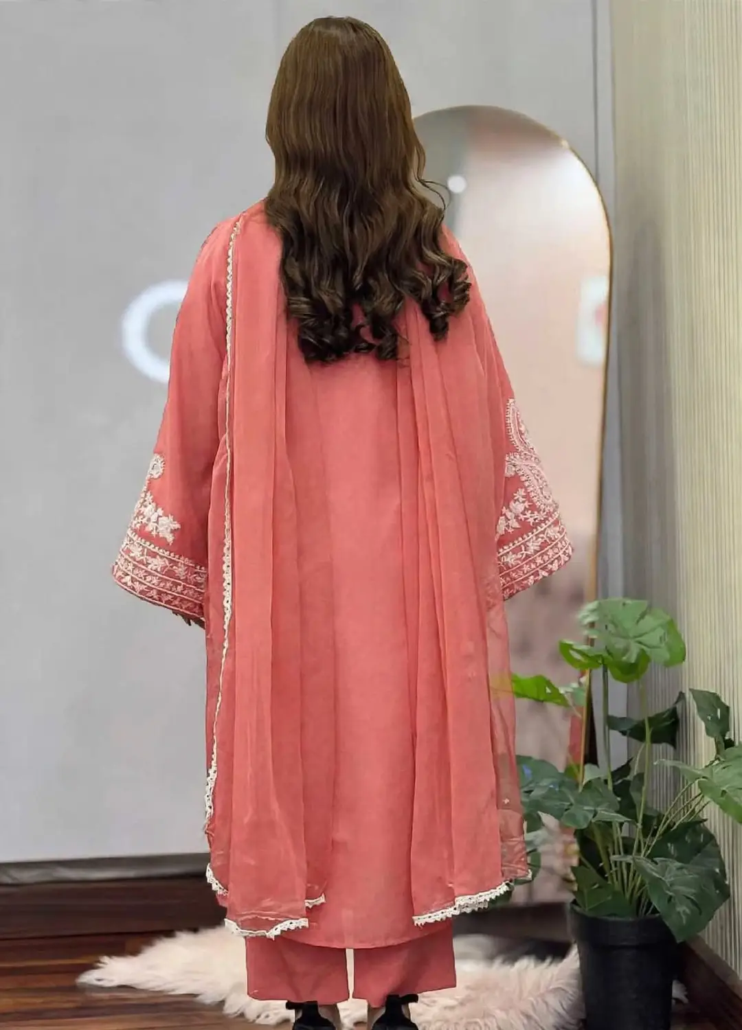 3 Pcs Women's Unstitched Embroidered Suit